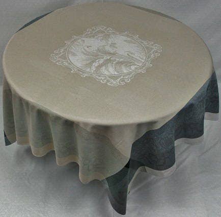 La Maisonnette - Wholesale Tablecloth - Barocos French Romantic Gray Jacquard Woven Tablecloth1