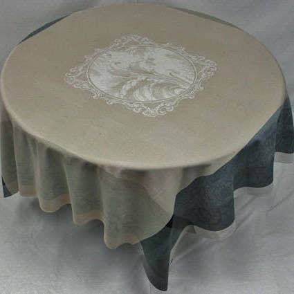 La Maisonnette - Wholesale Tablecloth - Barocos French Romantic Gray Jacquard Woven Tablecloth1