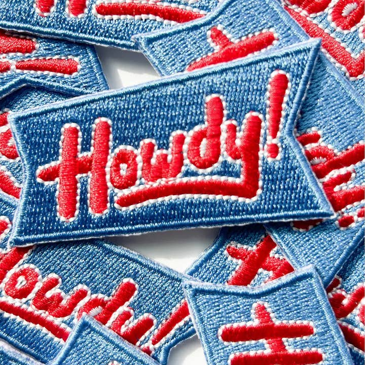 Field Trip Threads - Wholesale Patch - Blue Howdy Iron On Patch for Trucker Hats Western Cowgirl2