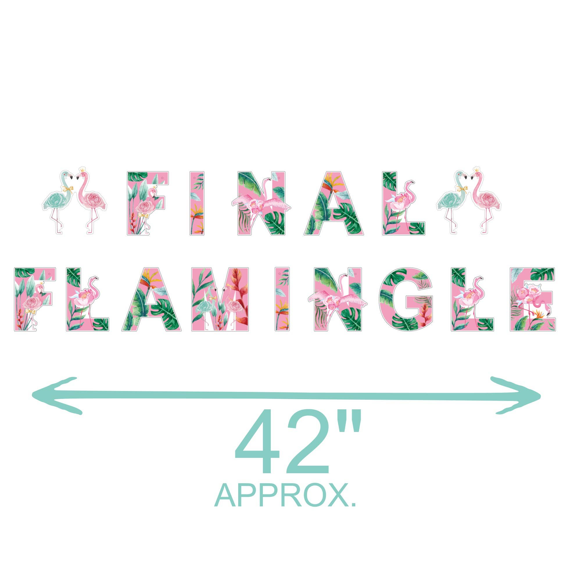 Zoey Christina - Wholesale Party Sign/Banner - FINAL FLAMINGLE Flamingo Banner – Perfect for Tropical Bach1