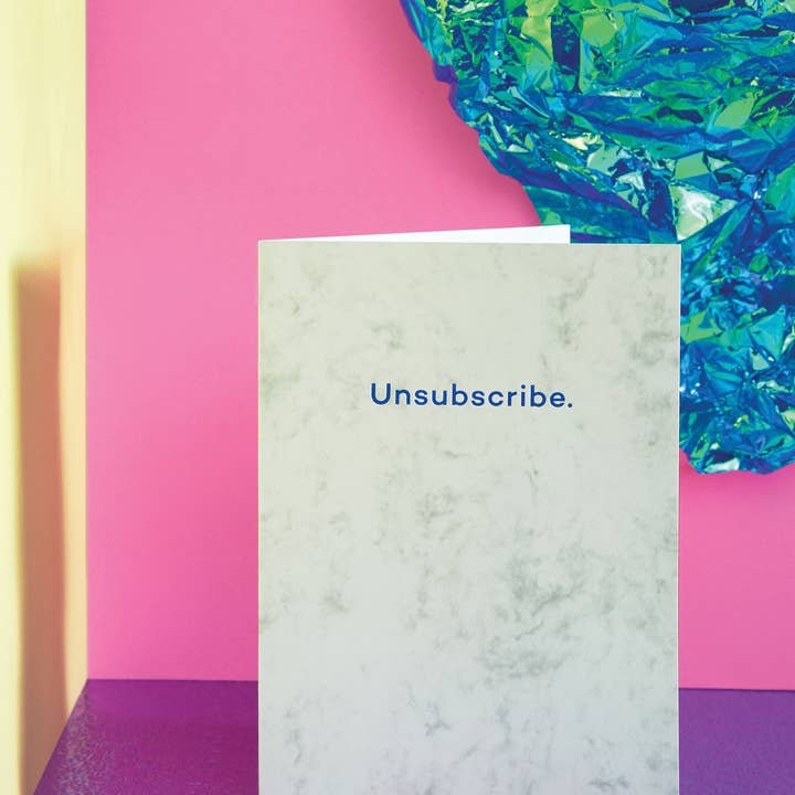 Unsubscribe. friendship card for wholesale by Mean Mail