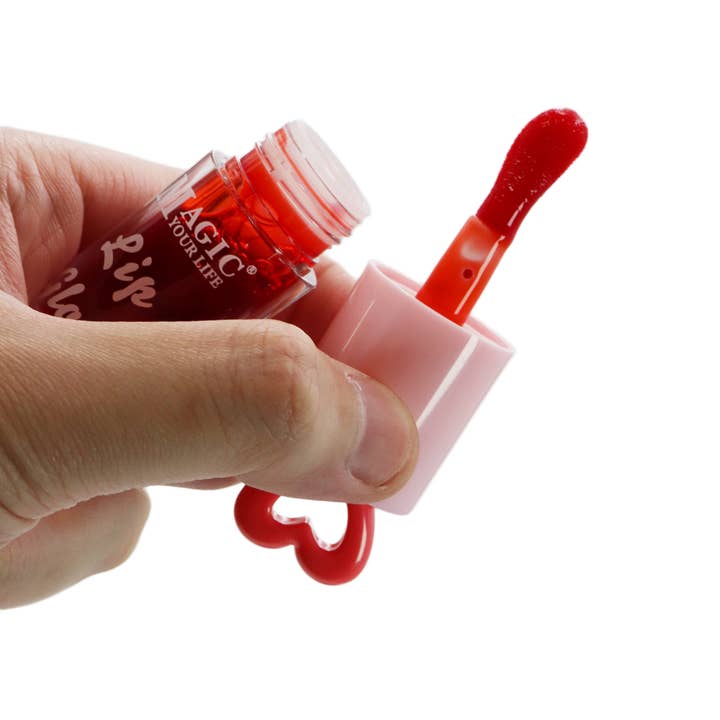 Cap Zone - Wholesale Lip Gloss - Hollow Heart Shades of Red Lip Gloss - 24 pcs3