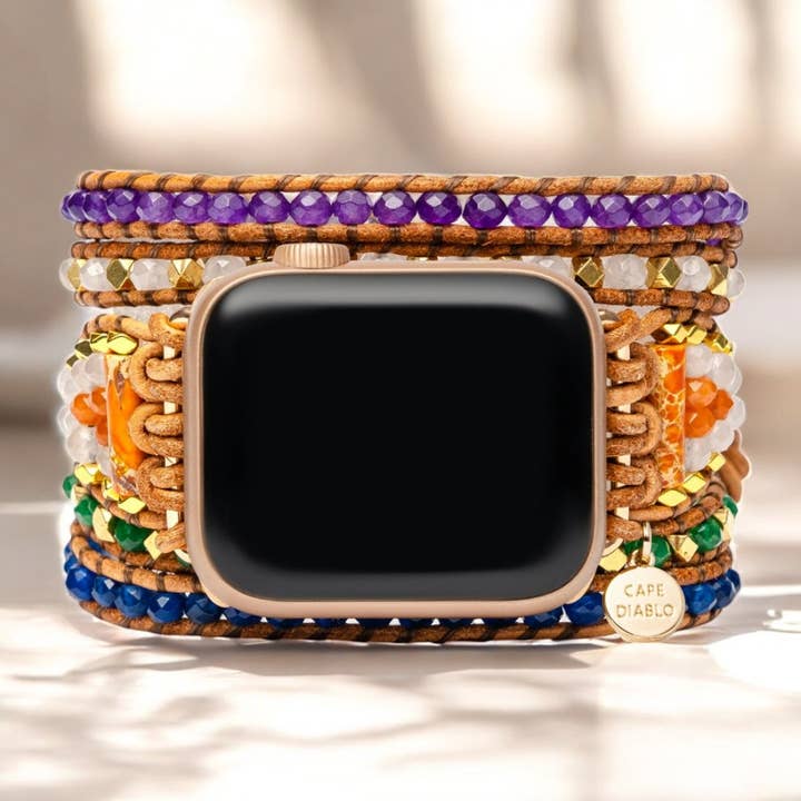 Boho Jasper Apple Watch Strap for wholesale by Cape Diablo