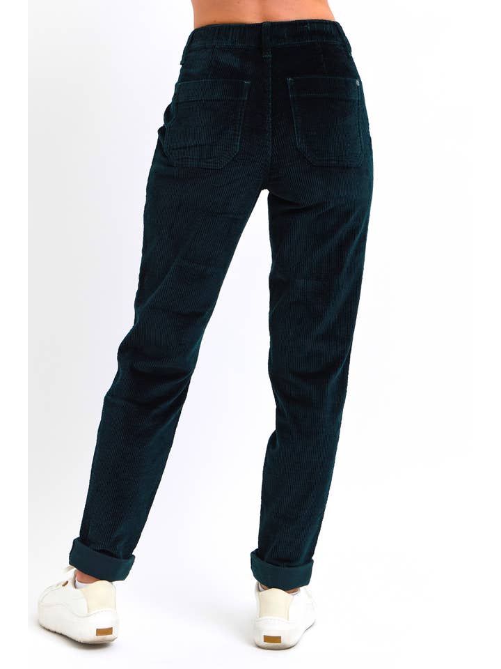 Emrld High Waisted Corduroy Cuffed Jogger for wholesale on Faire7