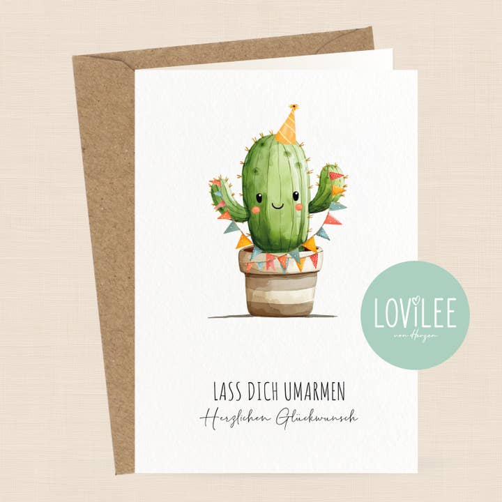 Cactus | Wenskaart Klapkaart | Nr. GK-S3-03 voor wholesale door LOViLEE