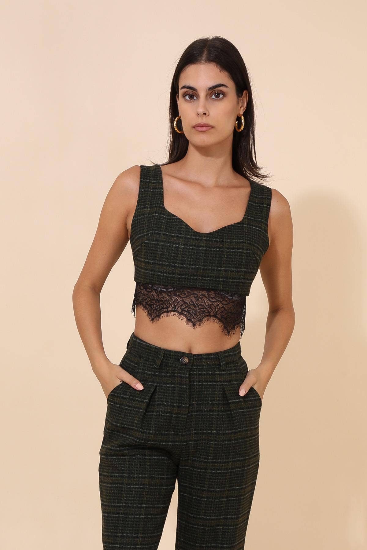 Daphnea - Wholesale Bralette - Women's - 31588 PLAID BRA4