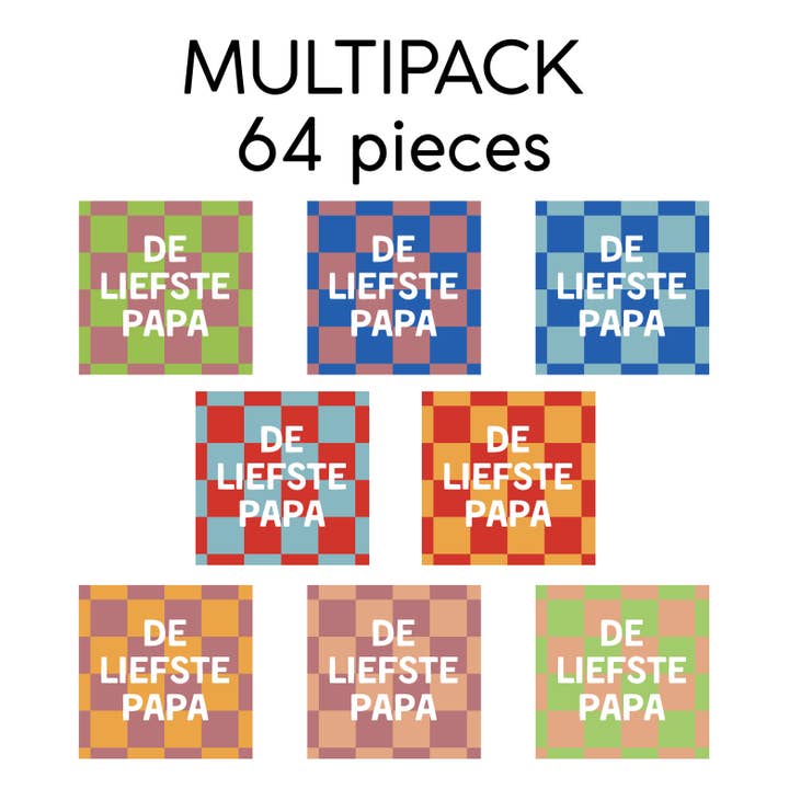 Multipack Forex tiles 10x10cm - The Sweetest Dad - 64 pcs. for wholesale by Lourens Exclusive