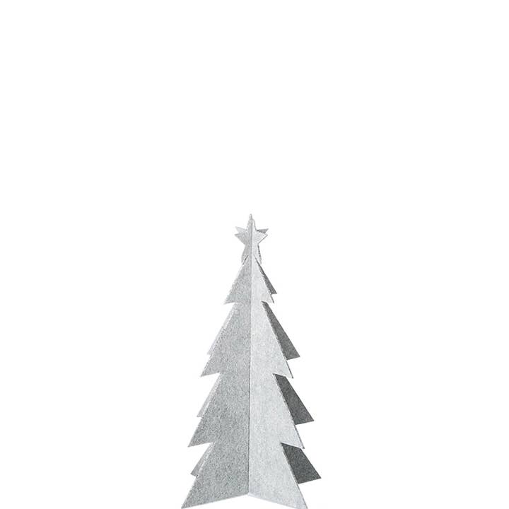 Lübech Living - Venta al por mayor Decoración navideña - Árbol de Navidad de fieltro ecológico, pequeño, blanco, 15 cm de altura