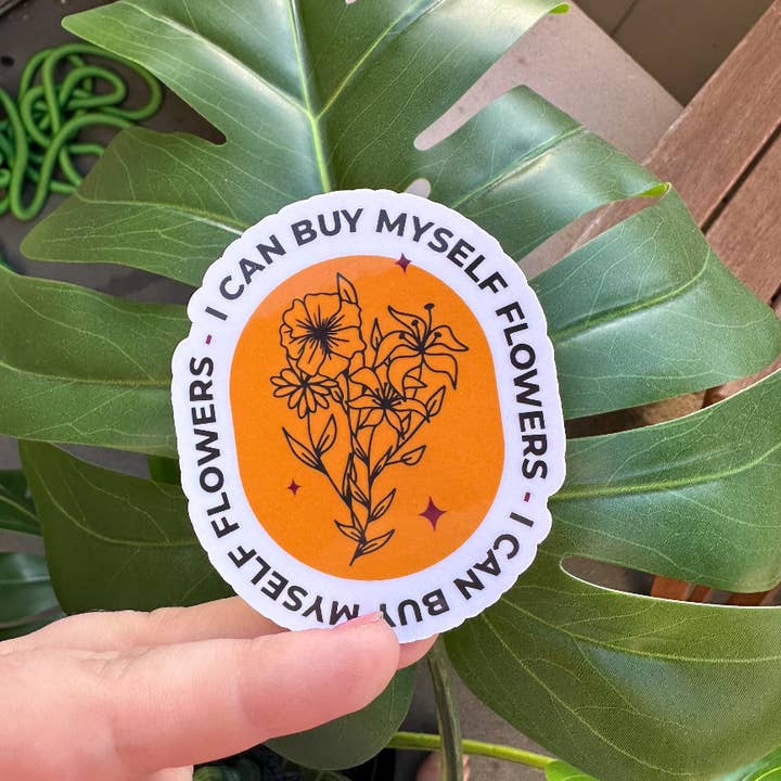 ShopSourSweetener - Wholesale Sticker - Miley Cyrus Sticker, I Can Buy Myself Flowers, Pop Culture1