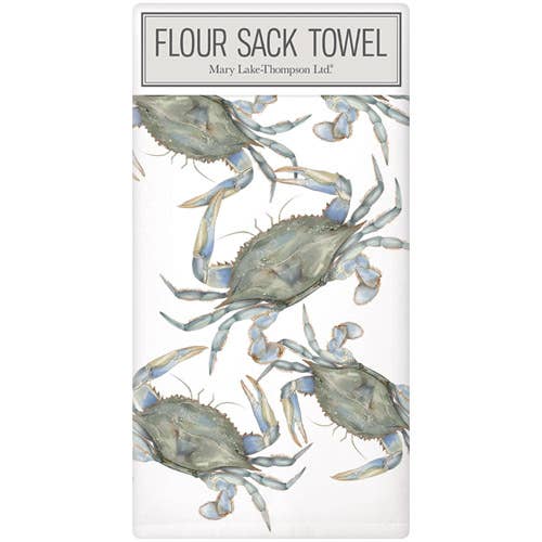 Scattered Blue Crab Large Packaged Towel for wholesale by Mary Lake-Thompson Ltd.