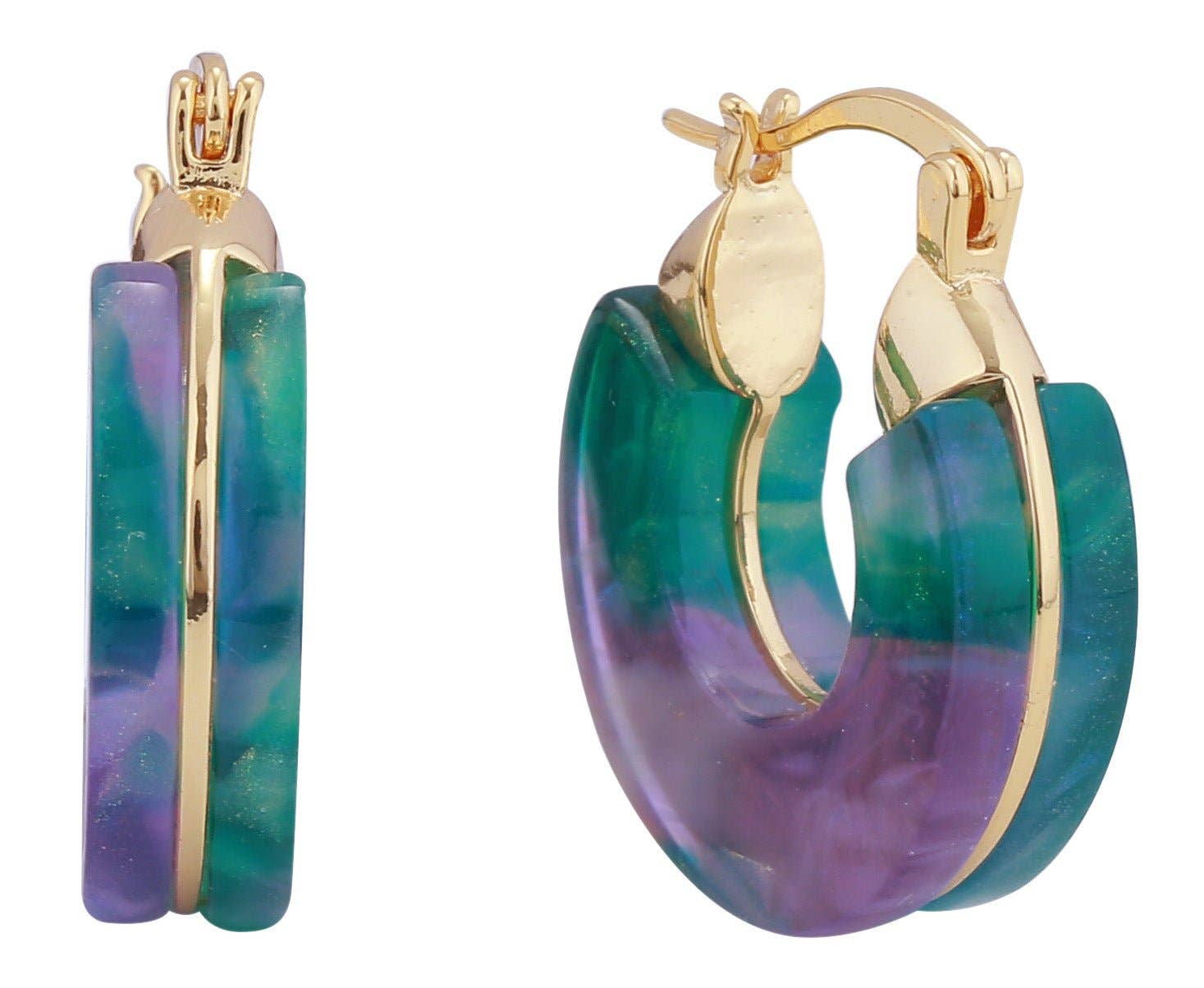 MiMi Wholesale - Wholesale Dangle Earrings - 14K Small Chunky Resin Pincatch Dangle Earrings7