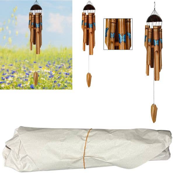 St. Louis Wholesale LLC - Wholesale Wind Chime - 25" Bamboo Wind Chimes - Woodstock Wind Chimes - 25" BLUE