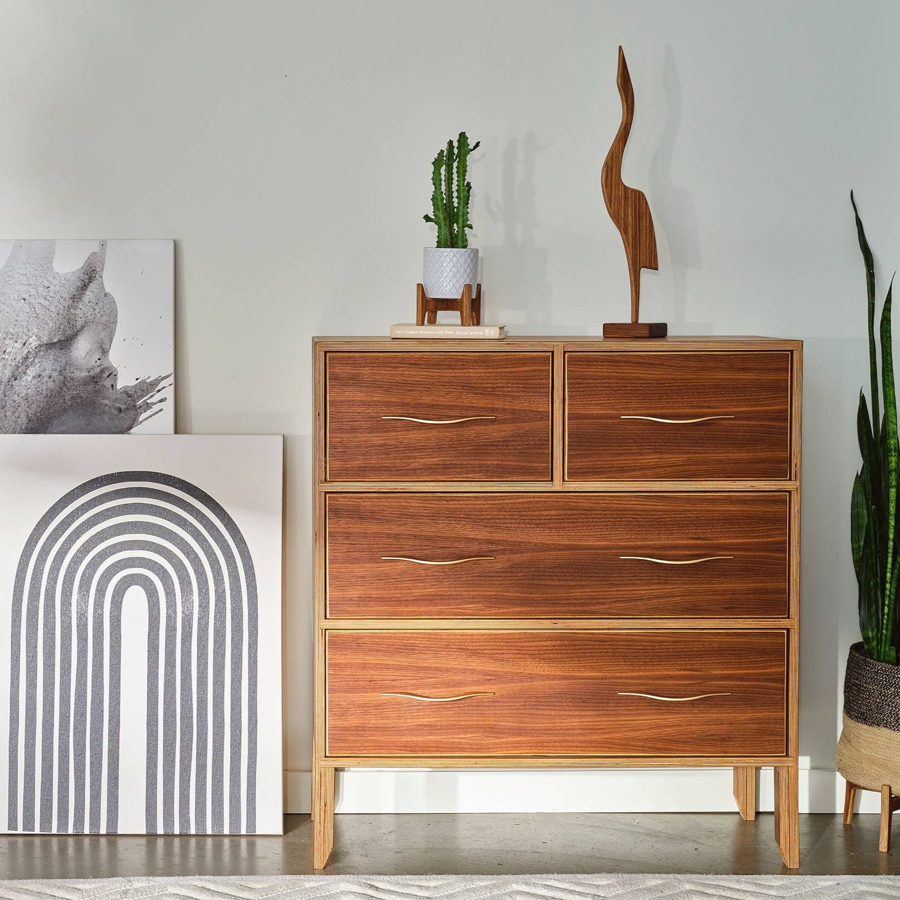 Relic Modern™ | Furniture & Objects - Wholesale Sculpture - Modern Minimalist Walnut and Baltic Birch Heron Sculptures4