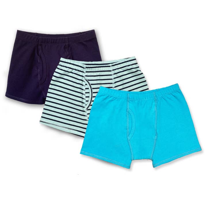 Mightly - Wholesale Underwear - Kids - Boys Organic Cotton Boxer Briefs 3 Pack