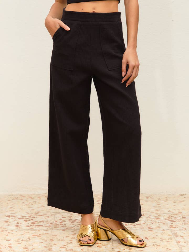 Mia black pants for wholesale by ROCA MOOD STUDIO SL