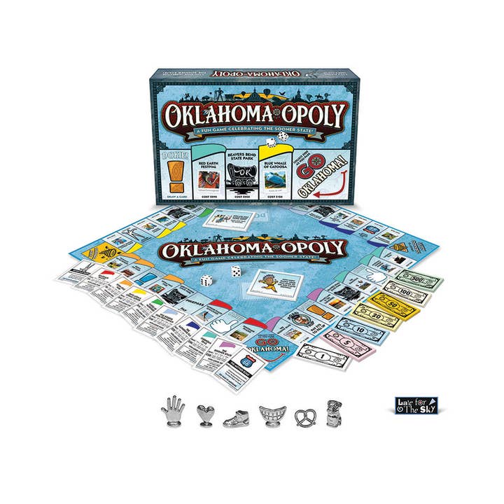 Outset Games and Cobble Hill Puzzles - Wholesale Board Game - Oklahoma-Opoly (state) Board Game