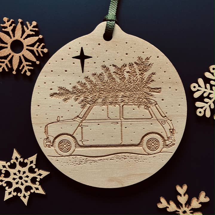Rock & Saltwater – wholesale Ornament – Classic Mini laser etched Christmas bauble1
