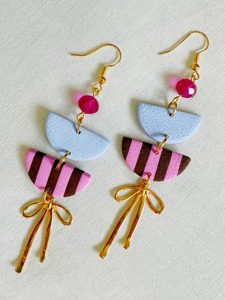Margot Bow Earrings for wholesale by Lemon Lee Studio