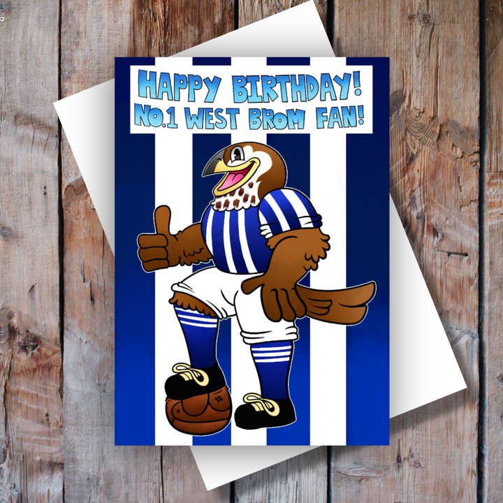 Fan n°1 de West Brom ! Carte d'anniversaire pour la vente par Black Country Cards