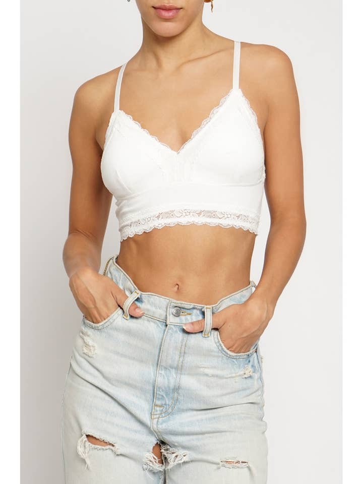 GEBREIDE BRALETTE MET KANTEN RAND voor wholesale door Sans Souci