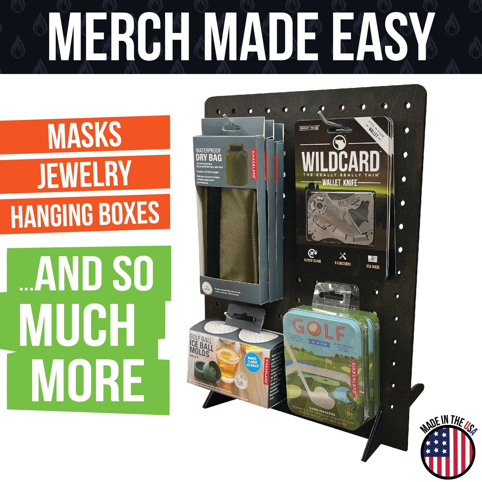 Torched Displays – wholesale Retailer display stand/case – Pegboard Display - Various Sizes and Colors51