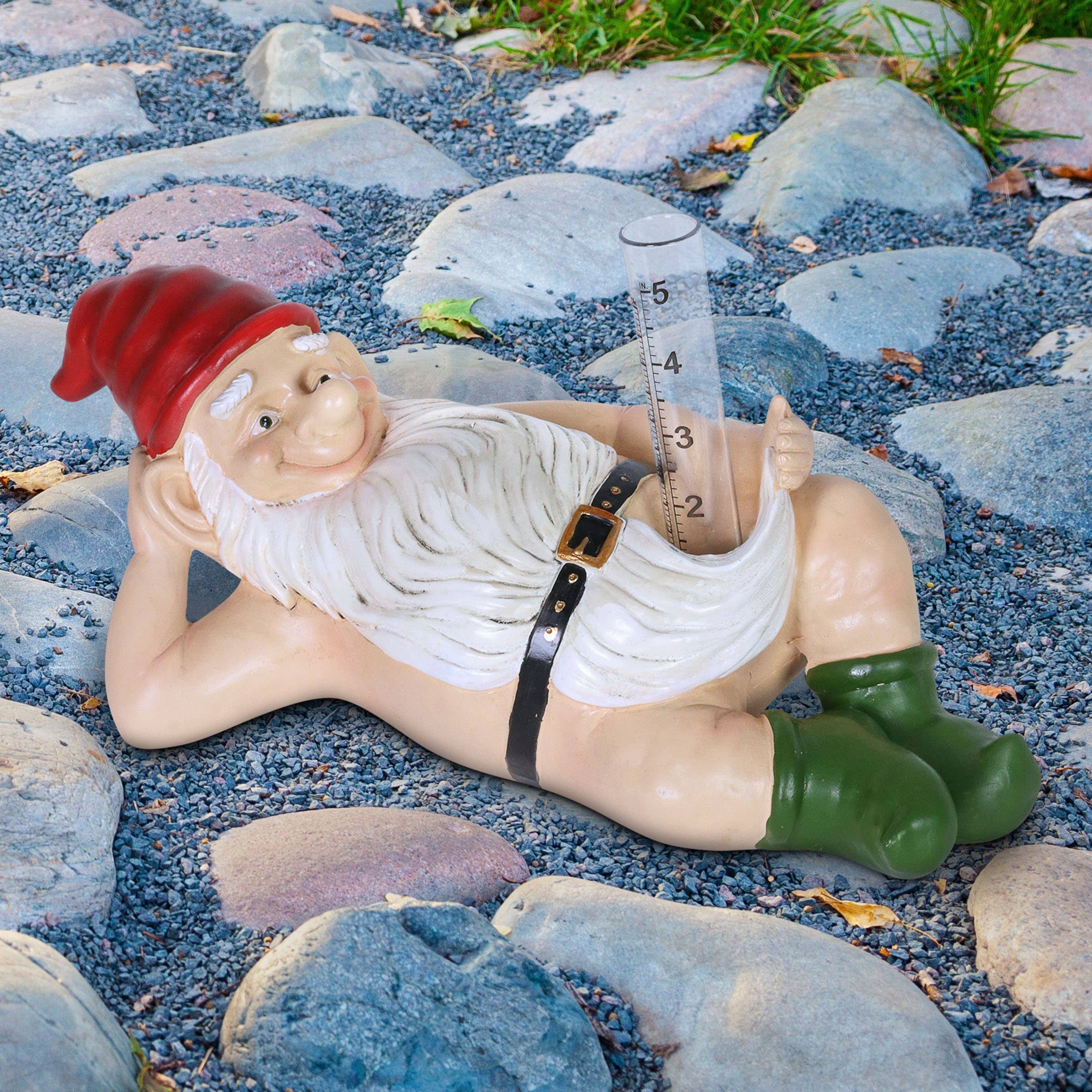 Exhart - Vente Nains de jardin - Pluviomètre nu Ralph Gnome8