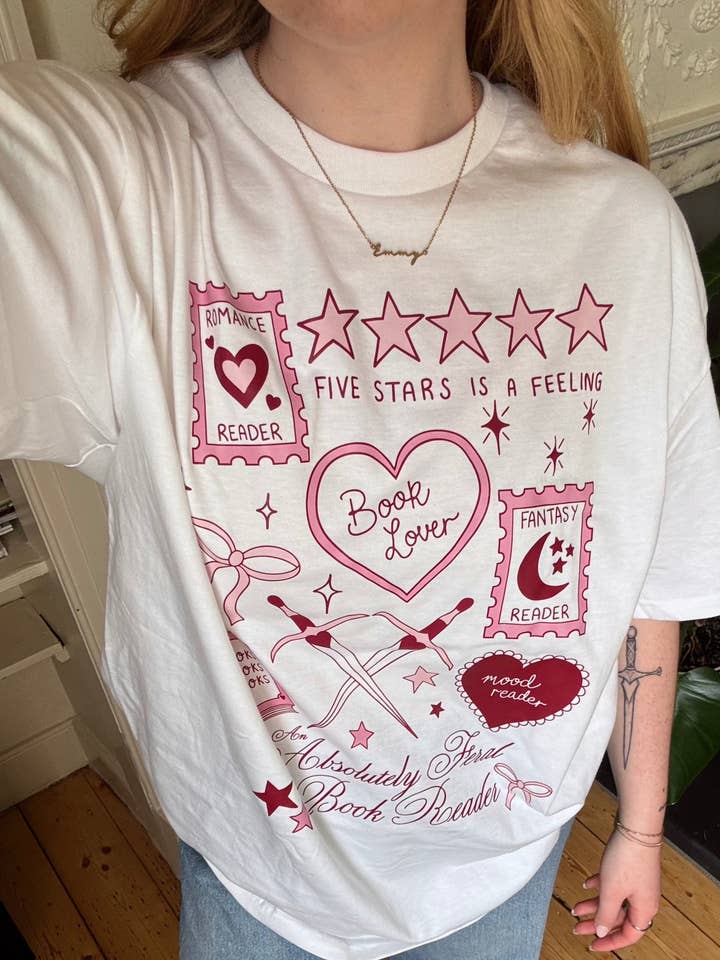 An Absolutely Feral Book Reader Printed T-shirt for wholesale by N Embroideries