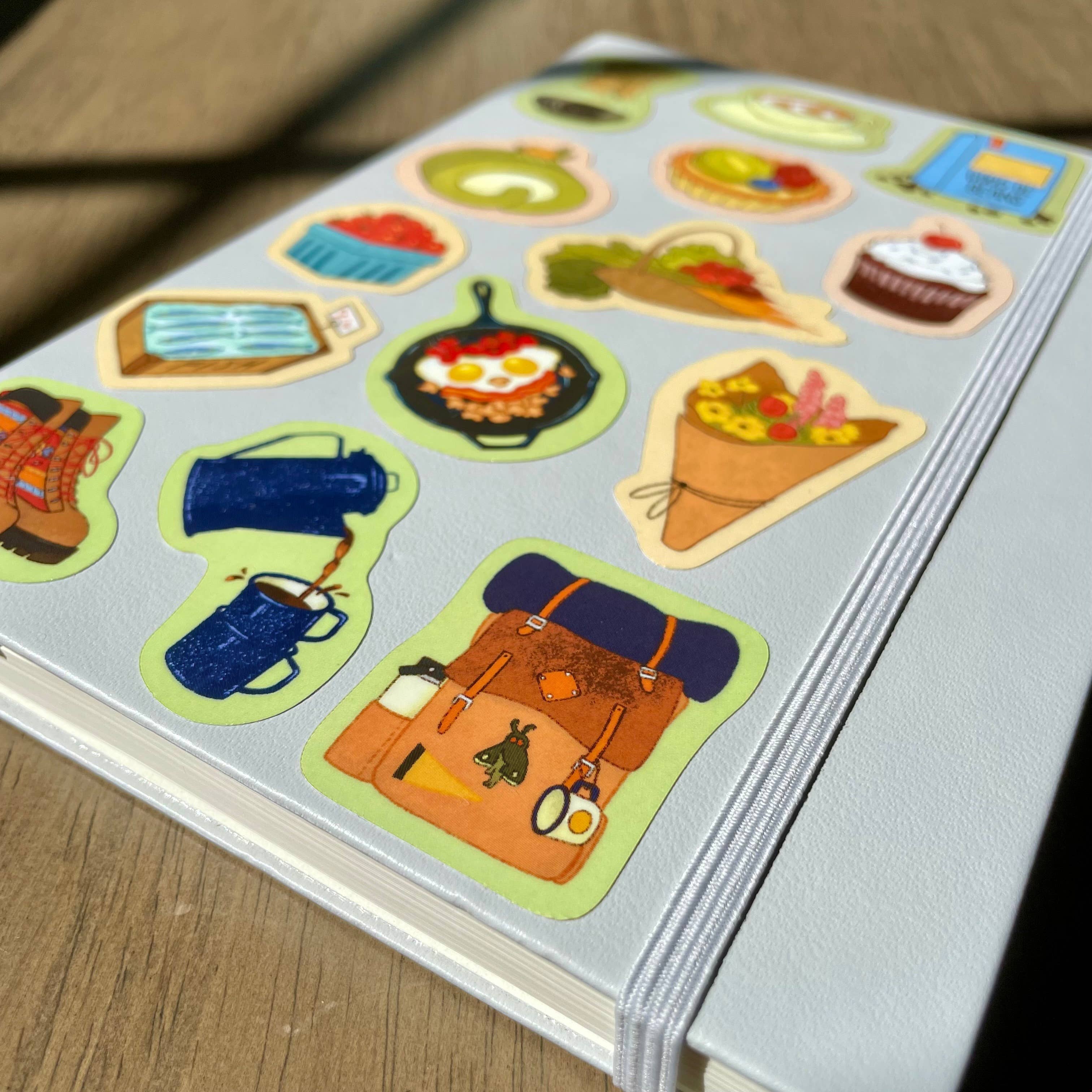 Tiday Art - Wholesale Sticker - Camping Vinyl Sticker Sheet – 5x7 Outdoor Adventure Designs3