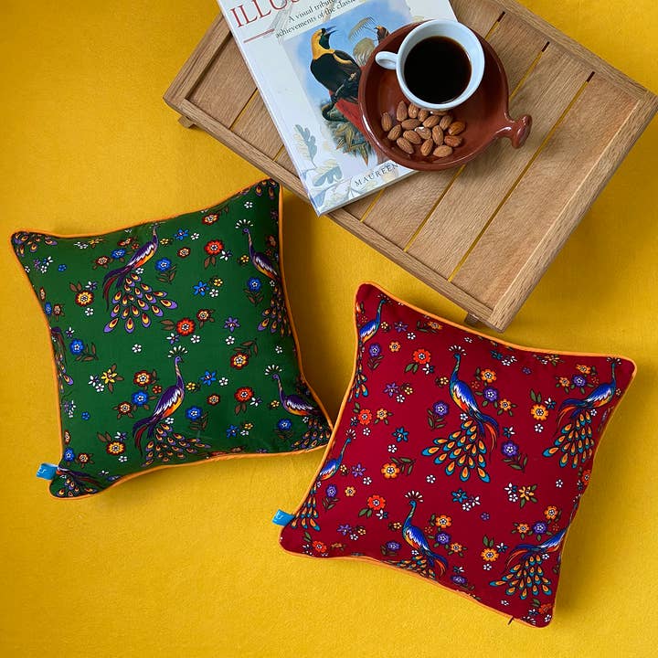 Floral Cushion Covers - Green for wholesale by Living Roots