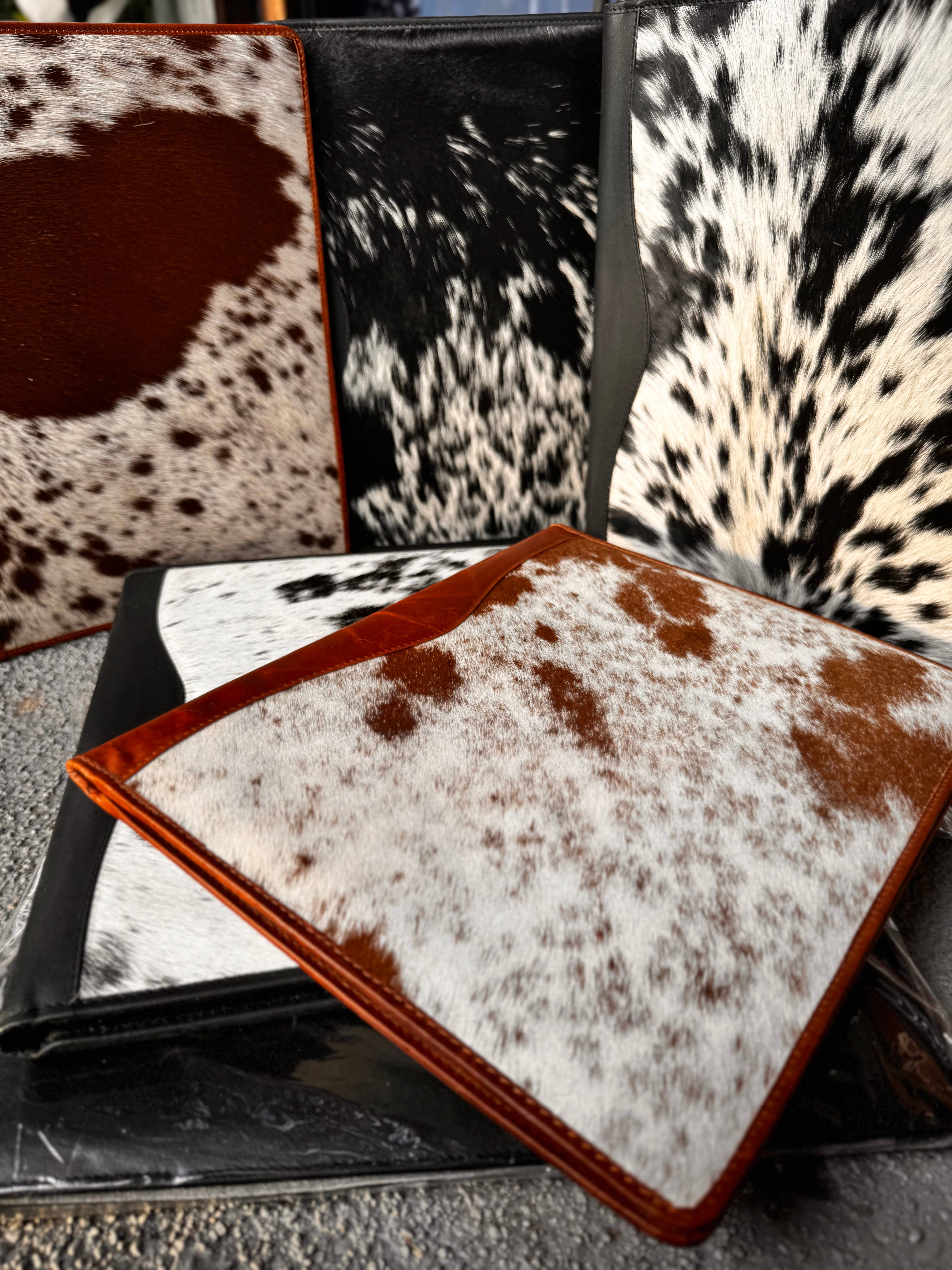 FRINGE & LUXE - Wholesale Folders - cowhide Portfolio1