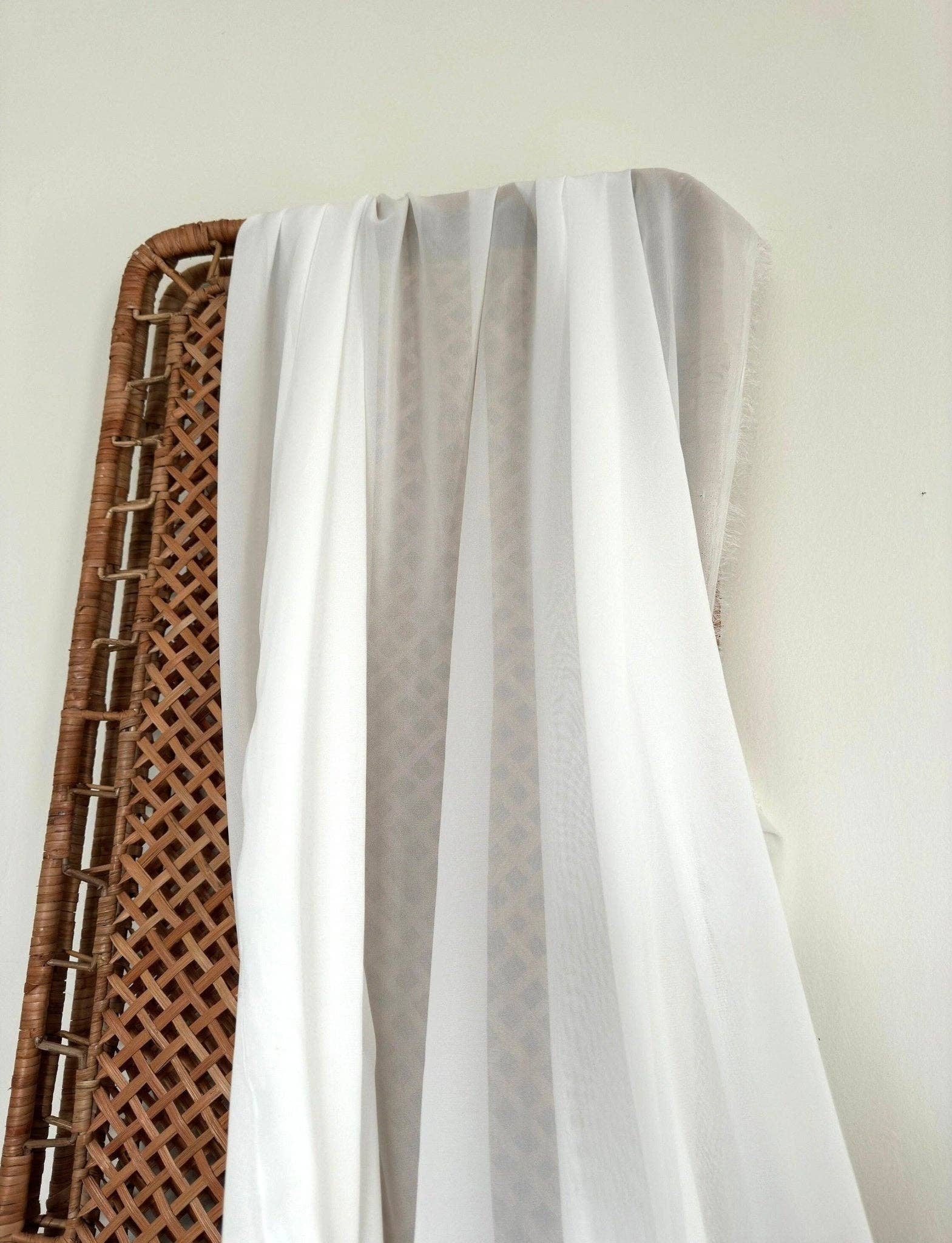 GalaTextile – wholesale Craft supplies – Off White Chiffon Fabric By Yard, Sheer Fabric Light Weight Chiffon White Bridal Material for Gowns Drapes, Dress Arch Draping Fabric Crafts6