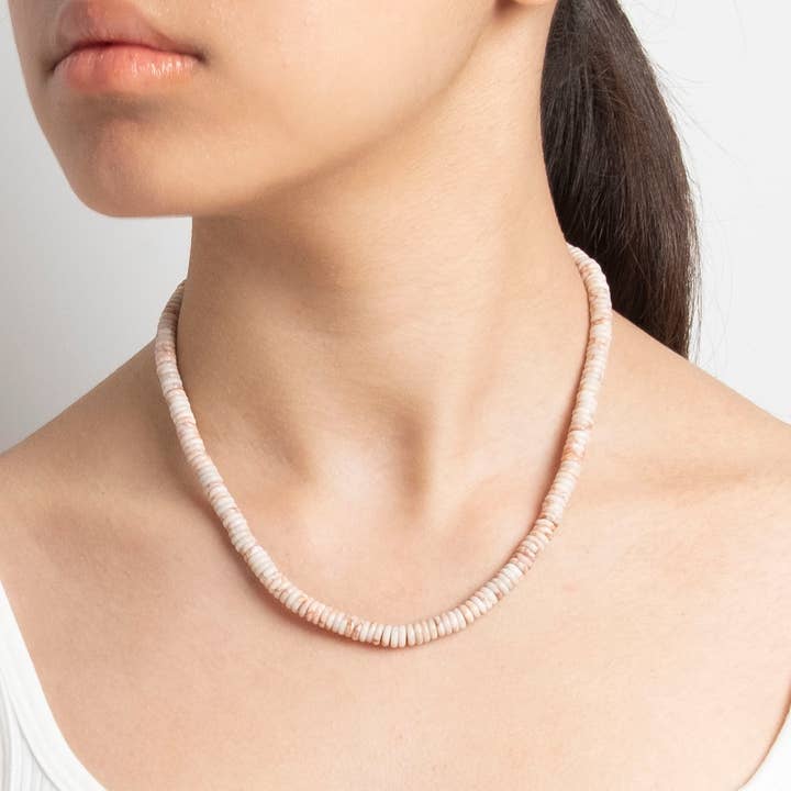 Colar de Pedra Preciosa de Jaspe Rosa em Prata de Lei por atacado de Naturagems