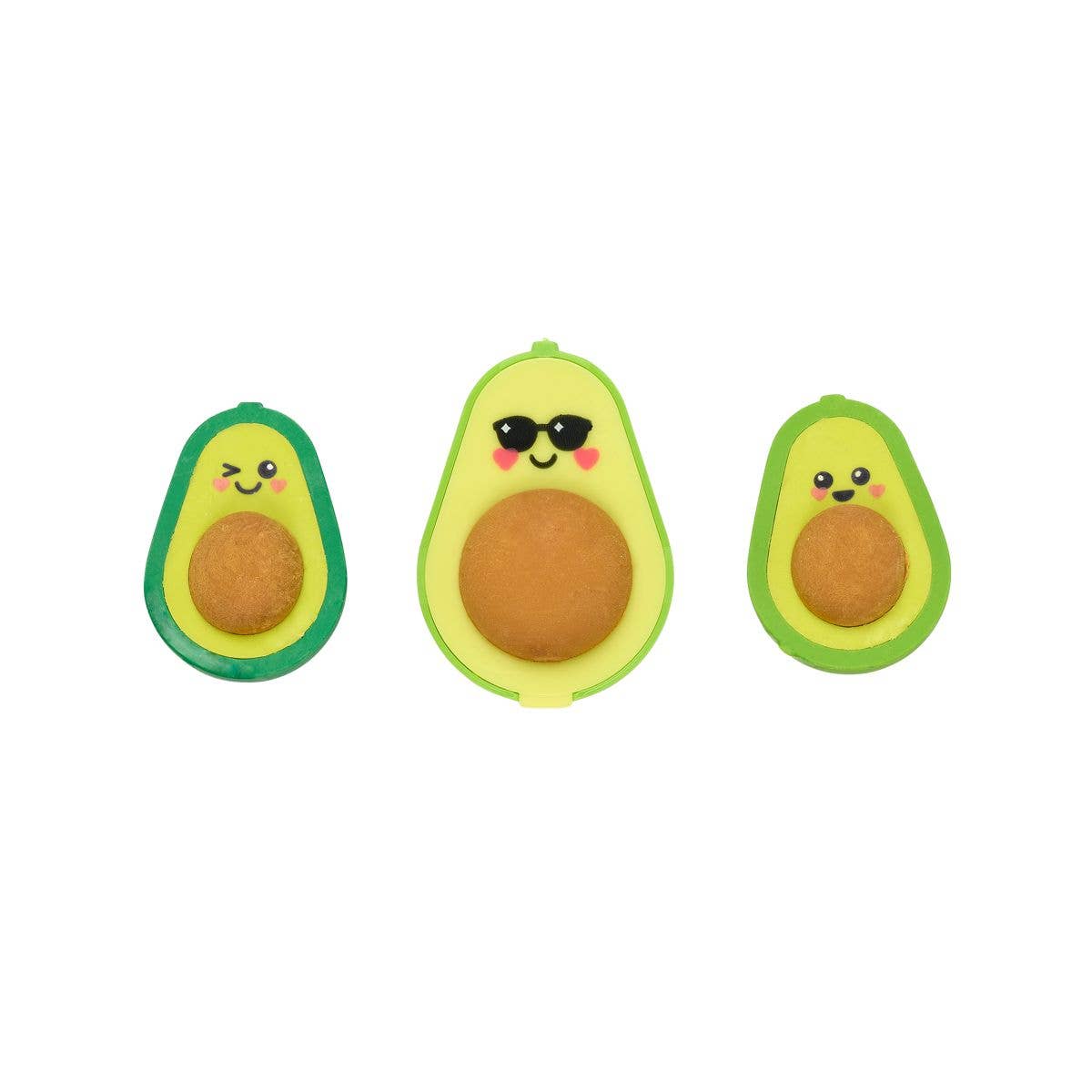 OOLY - Wholesale Eraser - Kids - Avocado Love: Puzzle Erasers & Sharpener (3 PC Set)2