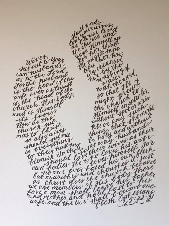 Married Couple Silhouette for wholesale by The Lettering Loft