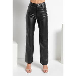 10 Wholesale PU Leather Pockets Cargo Pants Women Fashion Sexy V