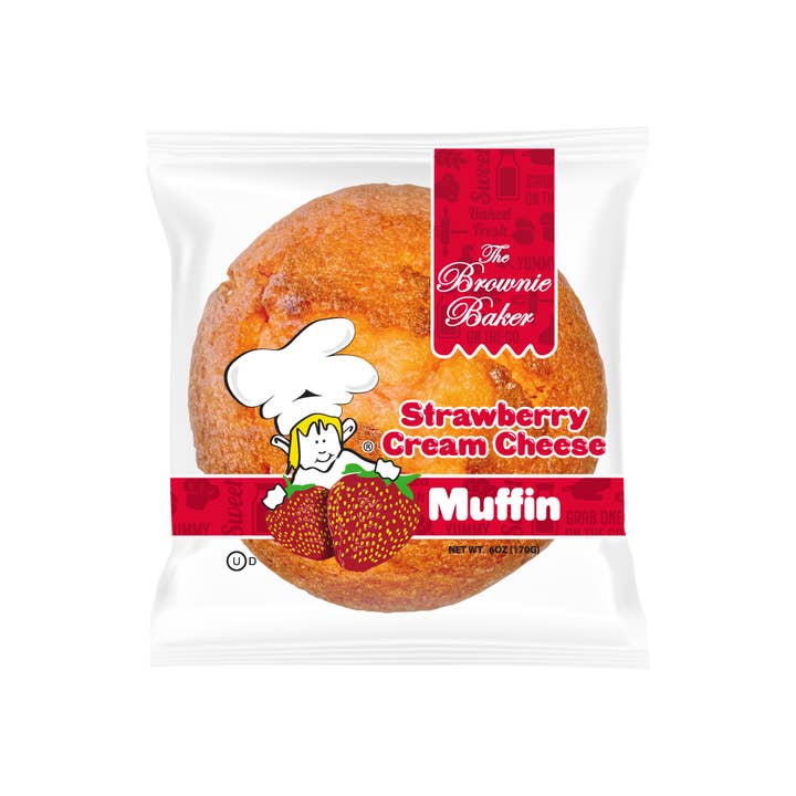 Shop The King - Wholesale Muffin mix - The Brownie Baker Muffin Strawberry Cream Cheese Individually Wrapped 6 oz 6 Per Case