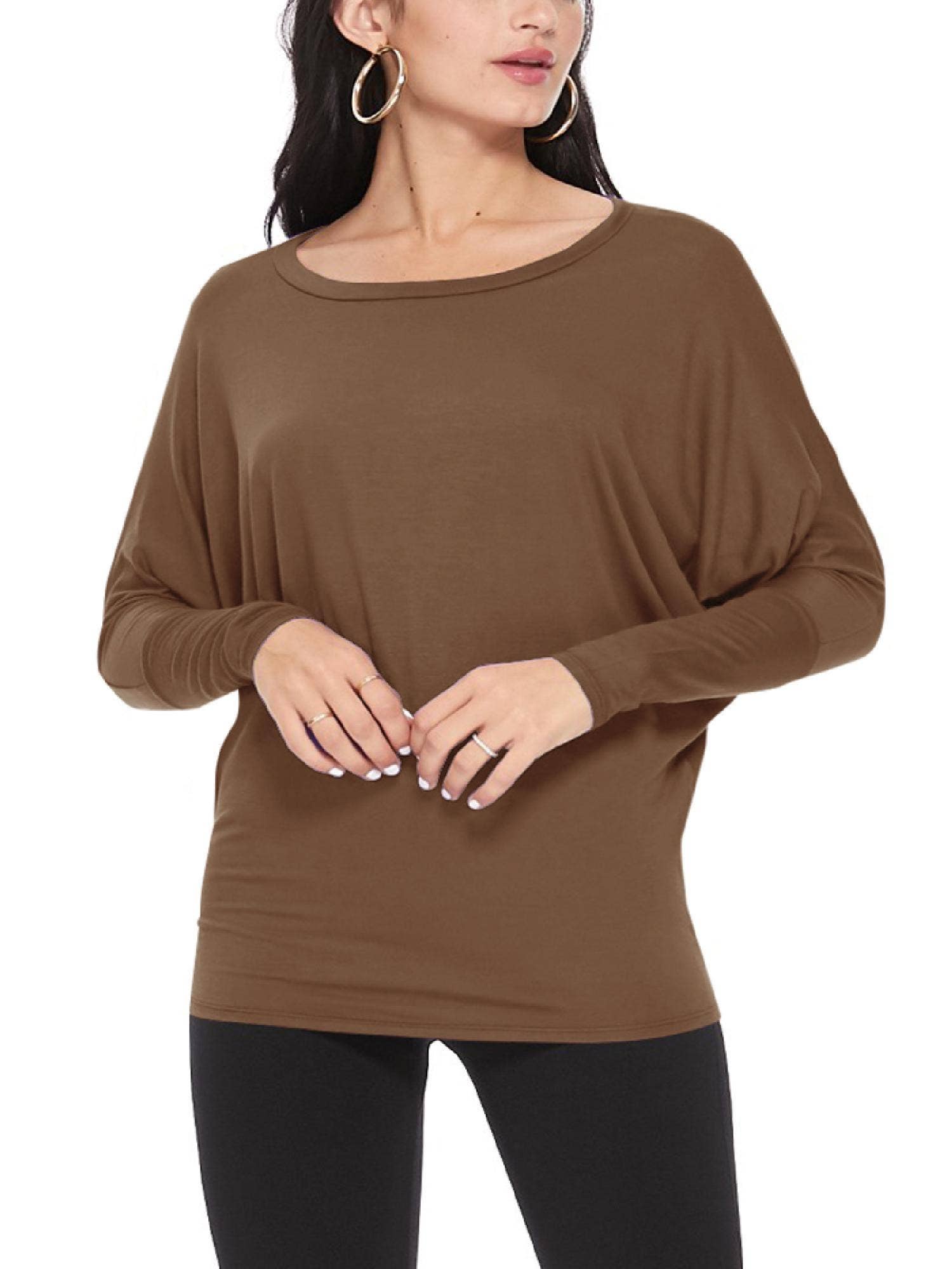 MOA COLLECTION - Wholesale Knit Top - Women's - Women's Casual Solid Color Dolman Sleeve Top8