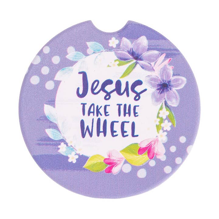 Sous-verre de voiture : Jésus, prends le volant pour la vente par Divinity Boutique