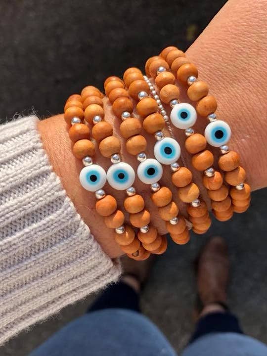 Apilador de Mal de Ojo Sterling para venta al por mayor de BELLA BUDDHA BEADS