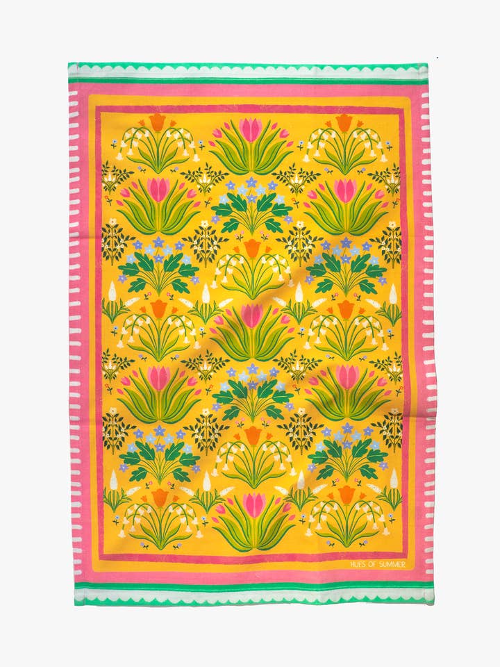 Beach Garden Tea Towel for wholesale by Hues of Summer