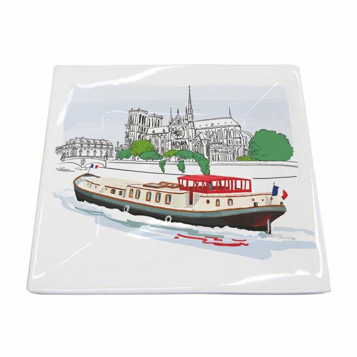SM SQ PLT- BATEAU DE PARIS for wholesale by Paperproducts Design • Ambiente