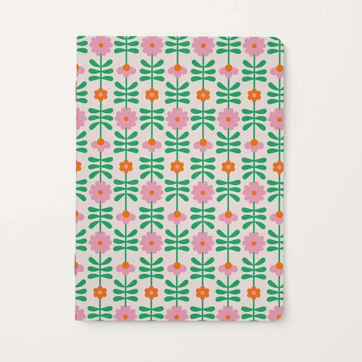 Flower Tower 6x8 Retro Floral Softcover Lined Notebook for wholesale by My Darlin'