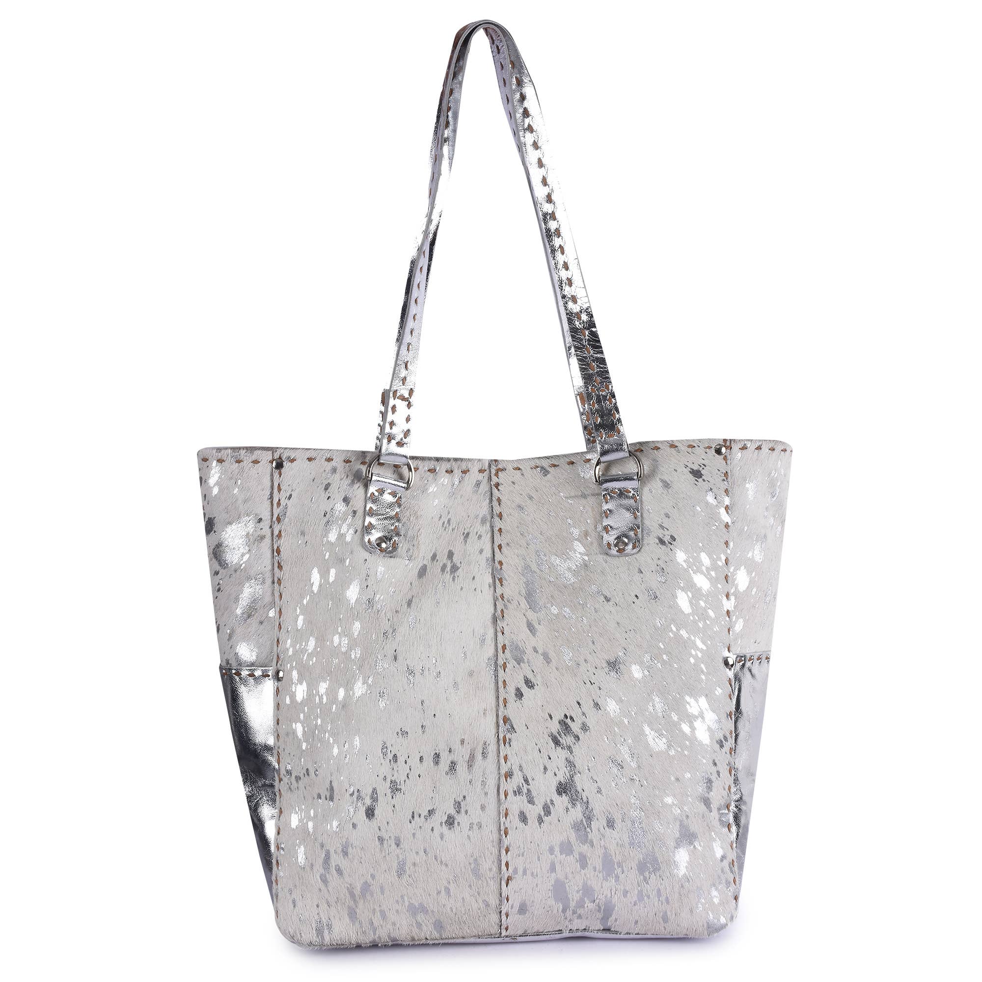 STUDIO CALEIDOSCOPE – Sacola - Mulher por atacado – Lizzie Tote Couro de vaca Cabelão1