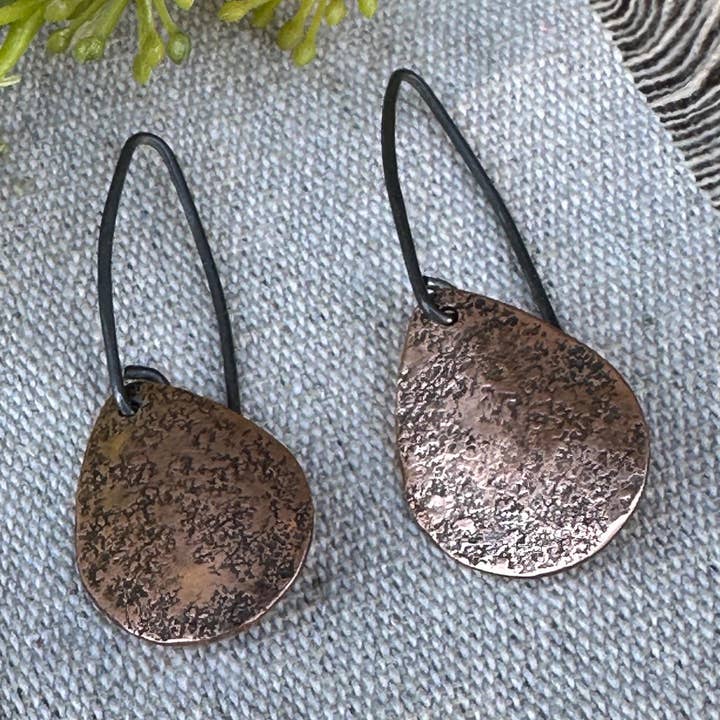 Textured Distressed Copper Earring "Allure" by iNk Jewelry for wholesale by iNk Jewelry