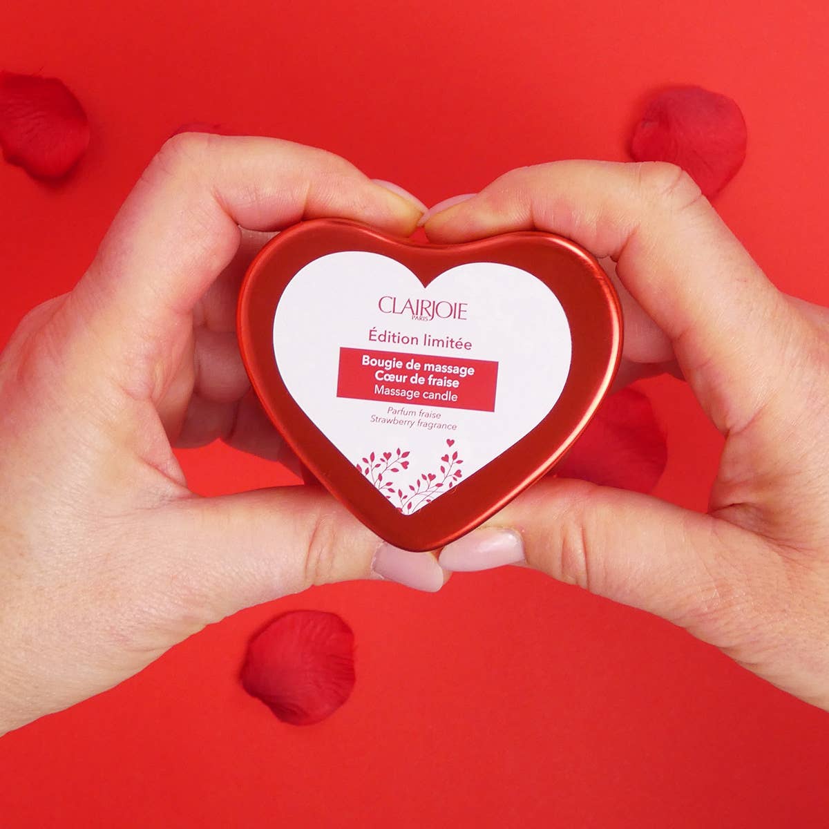 Clairjoie - Wholesale Body Balm/Butter - Edible Massage Candle Strawberry Heart - Valentine's Box6