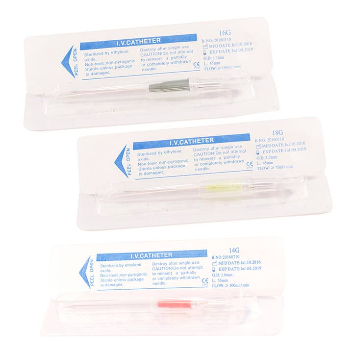 Sterilized I.V Catheter Body Piercing Needles - 50/ct for wholesale by Lion Gothic