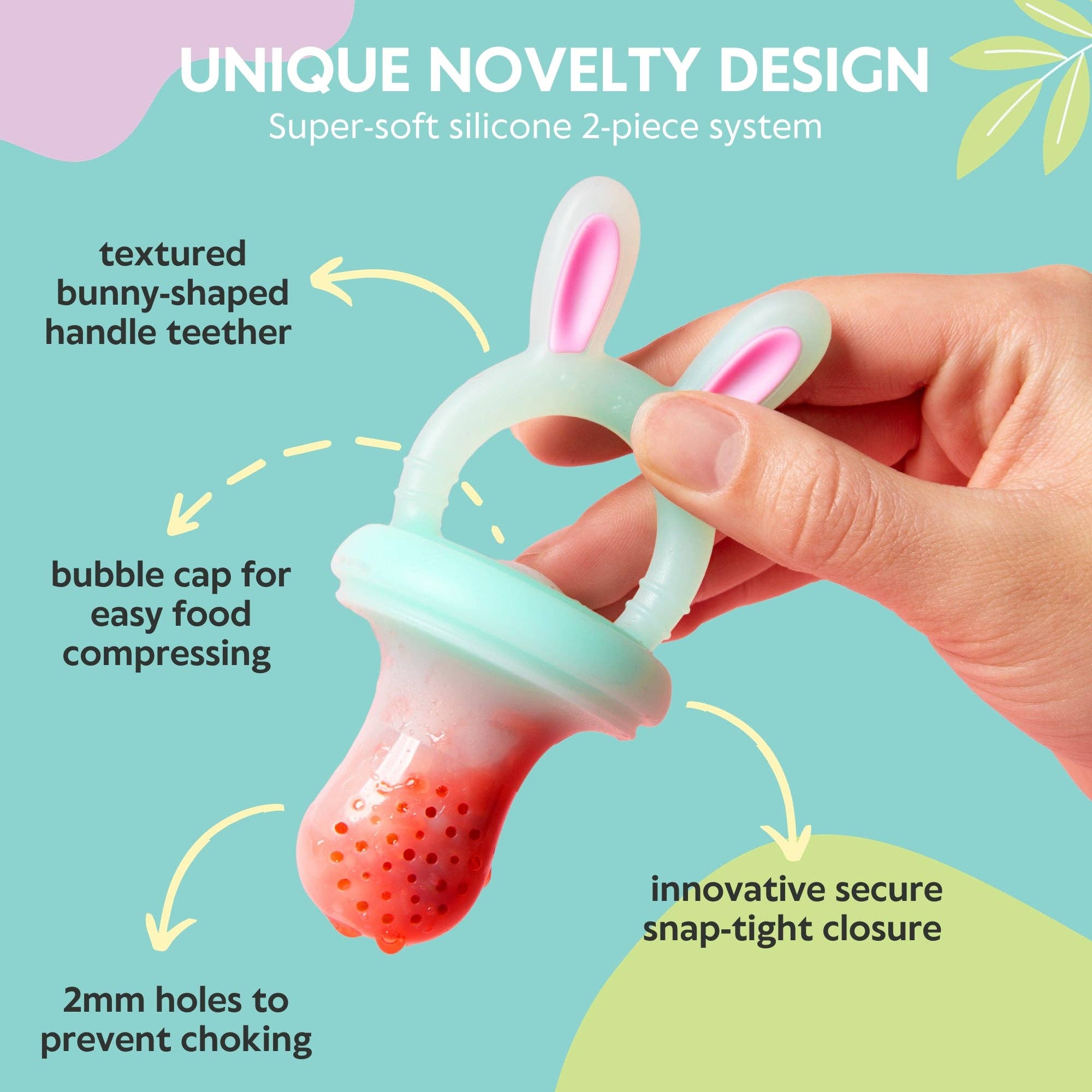 Vesta Baby - Wholesale Feeding Set - Baby - Baby Fruit Feeder Soft Silicone Food Nibbler Teether Set2