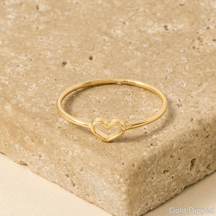 Anarchy Street – wholesale Band/Stackad Ring – Delikat mode ring med öppet hjärta2