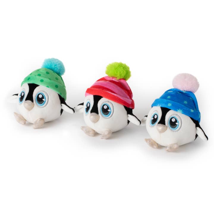 The Petting Zoo - Wholesale Squishy Toy - Kids & Baby - Holiday Squishiez Penguin Asst with Hat Blue, Green, Red Interactive Toy2