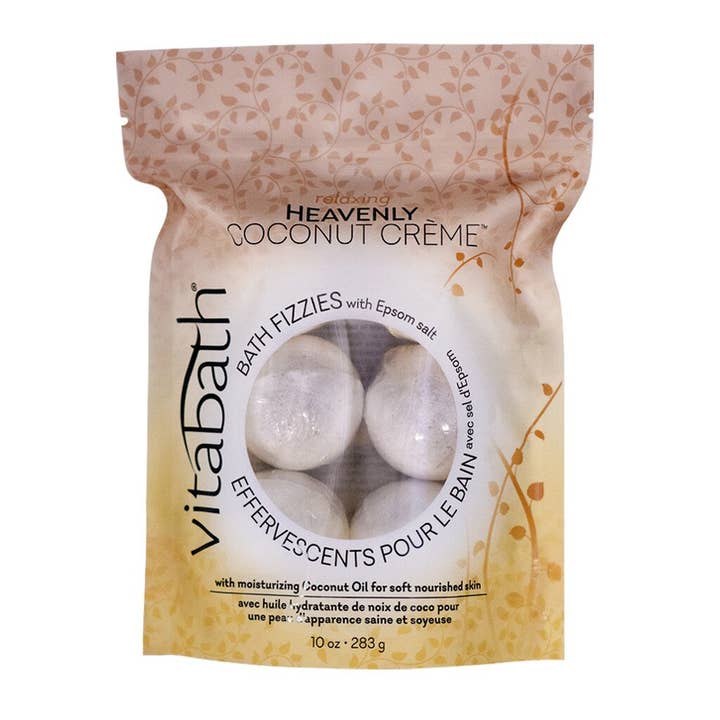 Heavenly Coconut Crème™ Bath Fizzies 11.3 oz for wholesale by Vitabath